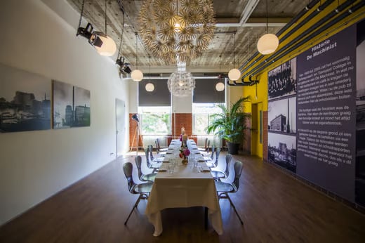 Diner opstelling lange tafel Coolhaven zaal 3