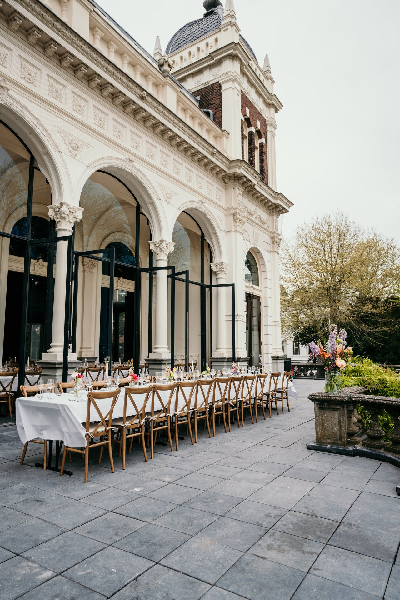 Het Vondelparkpaviljoen - Het Bordes - Diner met lange tafel