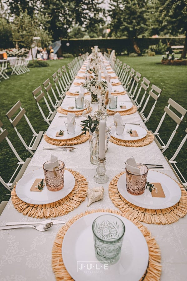 Diner lange tafel