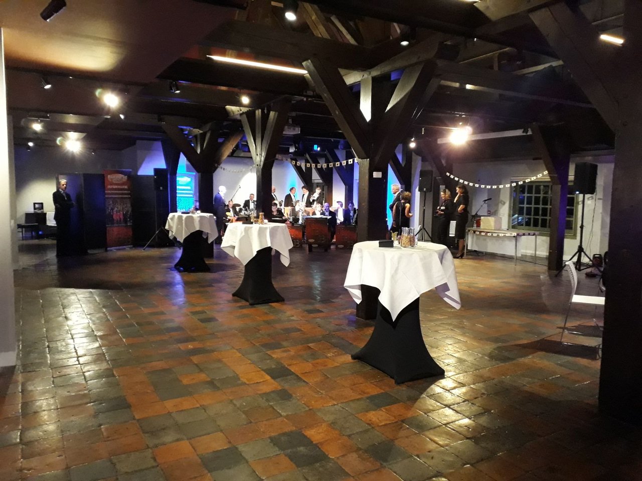 Receptie opstelling in de slotzaal 