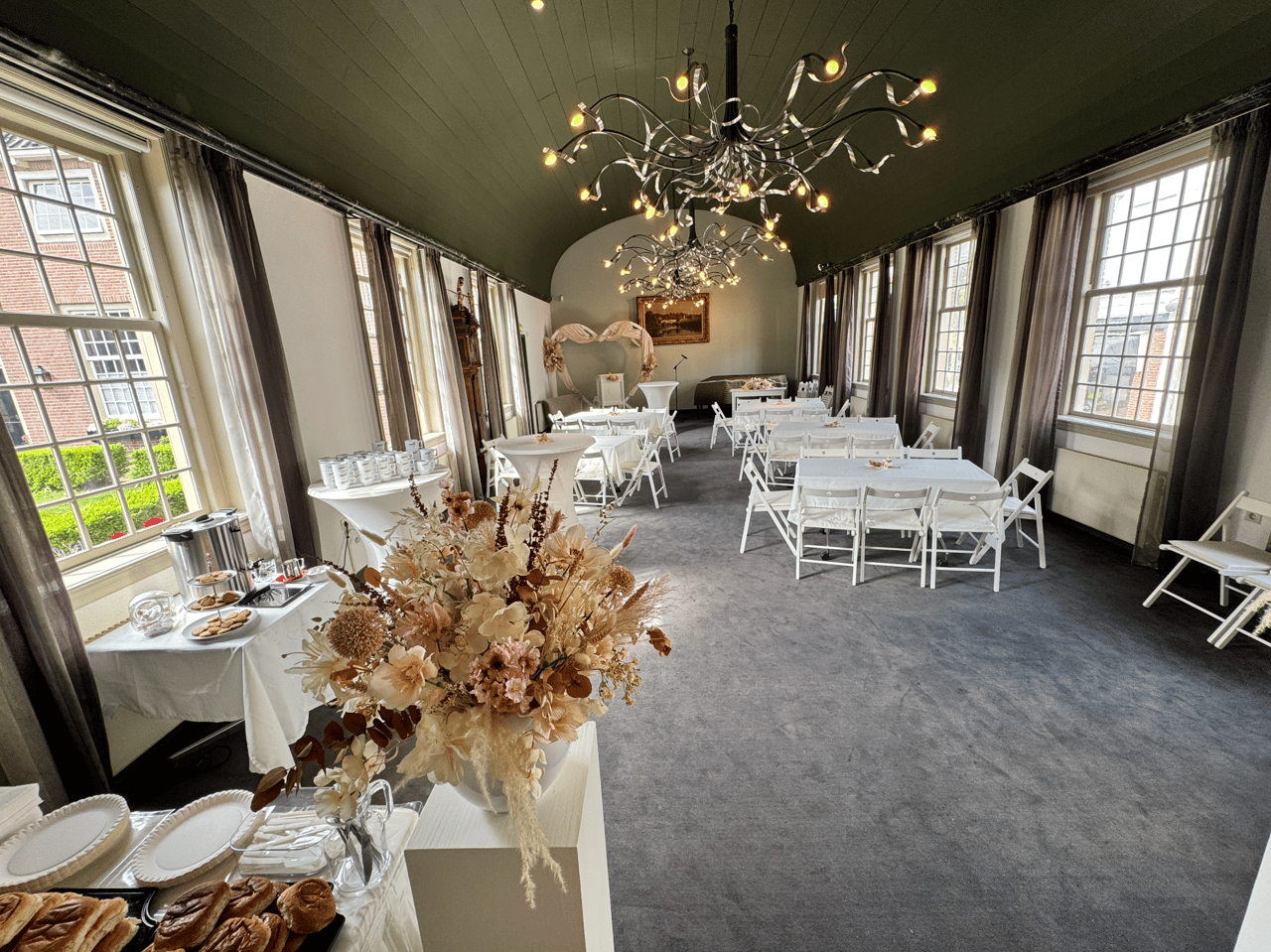 Lingezaal indeling ceremonie en lunch