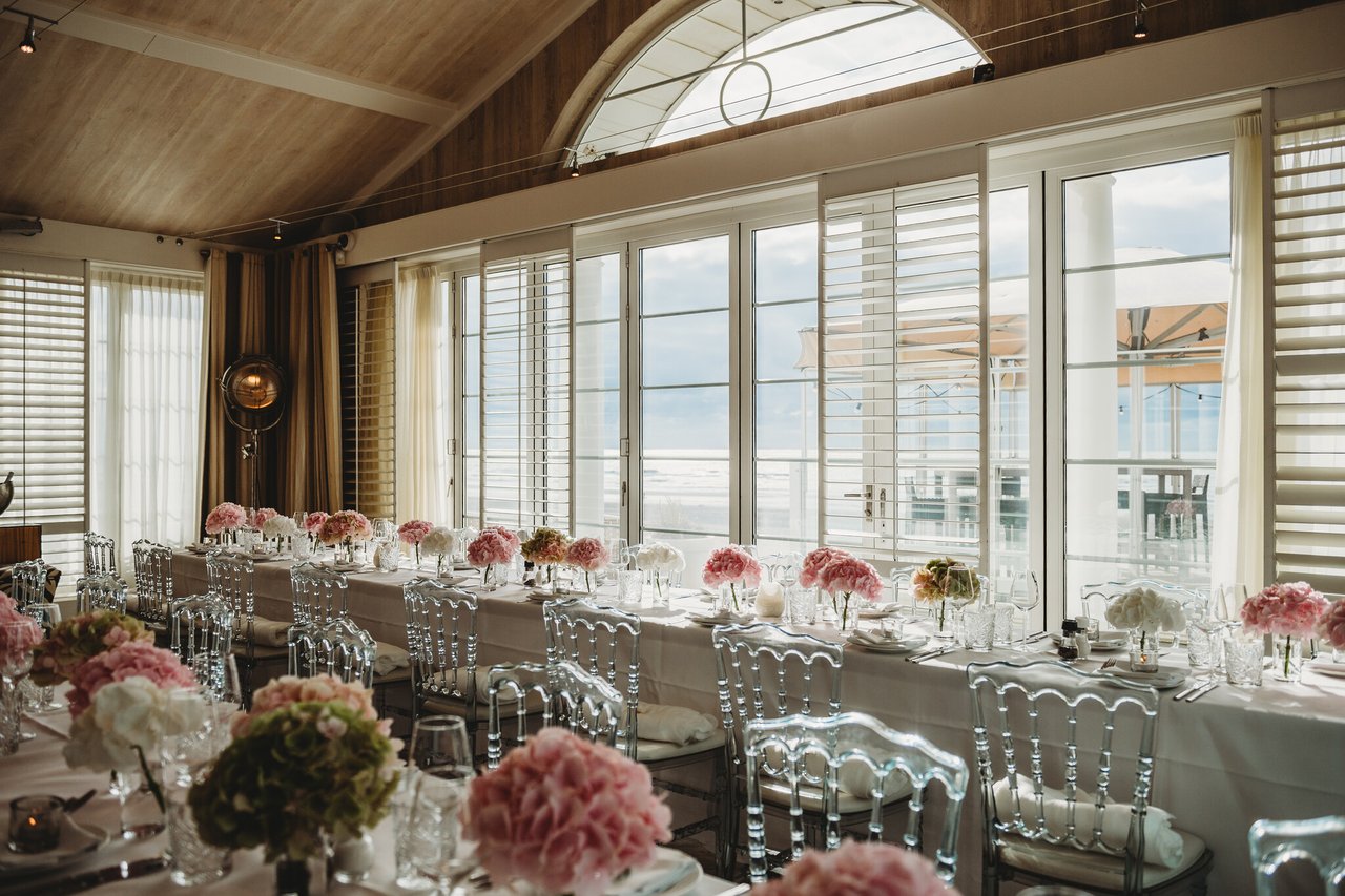 Diner opstelling in onze mooie Strandzaal