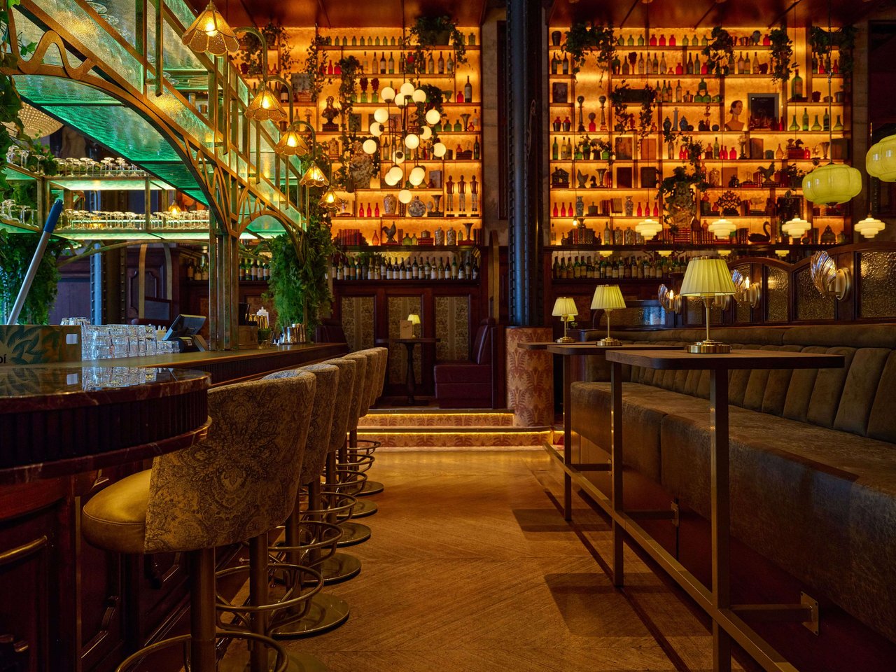 Down floor behind bar