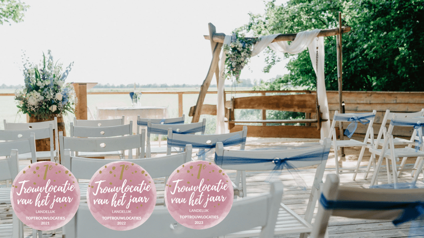 Hoeve Landzicht populairste trouwlocatie 2021, 2022 en 2023