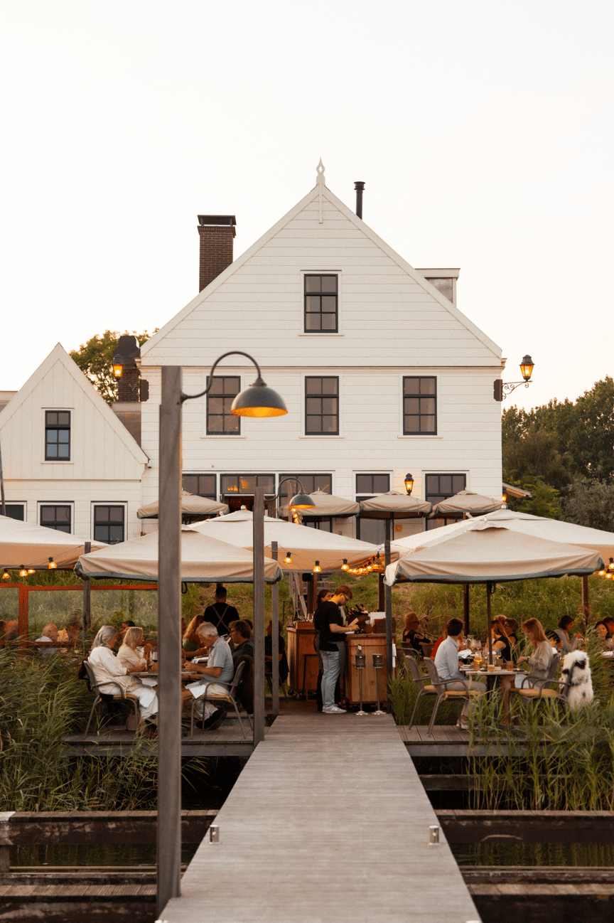 Lively terrace during summer